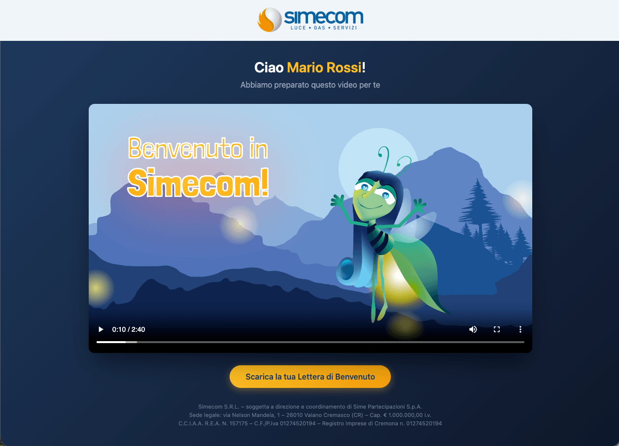 Nuova Piattaforma: SimEcom, Video Personalizzati su Misura